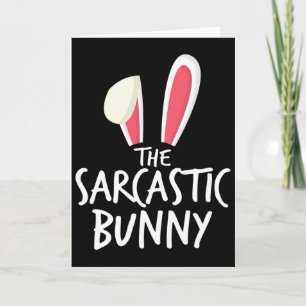 Carte Lapin sarcastique Pâques Tenues assorties Famille