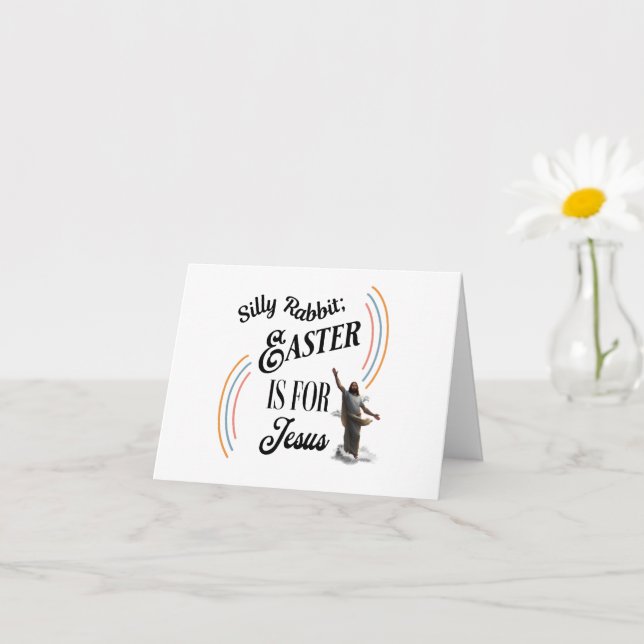 Carte Lapin Silencieux ; Pâques Est Pour Jésus (Petite plante)