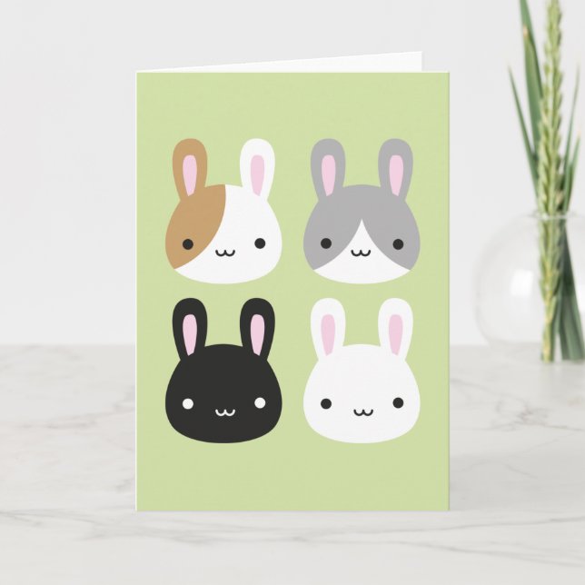 Carte Lapins Kawaii (Devant)
