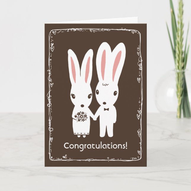 Carte Lapins Lapins Mariages Félicitations Félicitations (Devant)