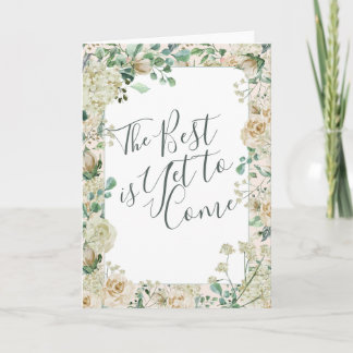 Carte L'aquarelle florale le meilleur est de venir