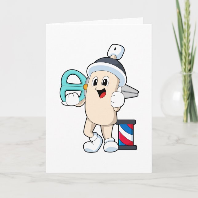Carte Laque de cheveux en coiffeur avec ciseaux (Devant)