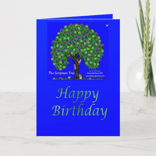 Carte L'Arbre Écriture - Joyeux Anniversaire... Pas De M (Devant)
