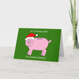 Carte L'argent fermé cadeau de Noël pour tout le monde