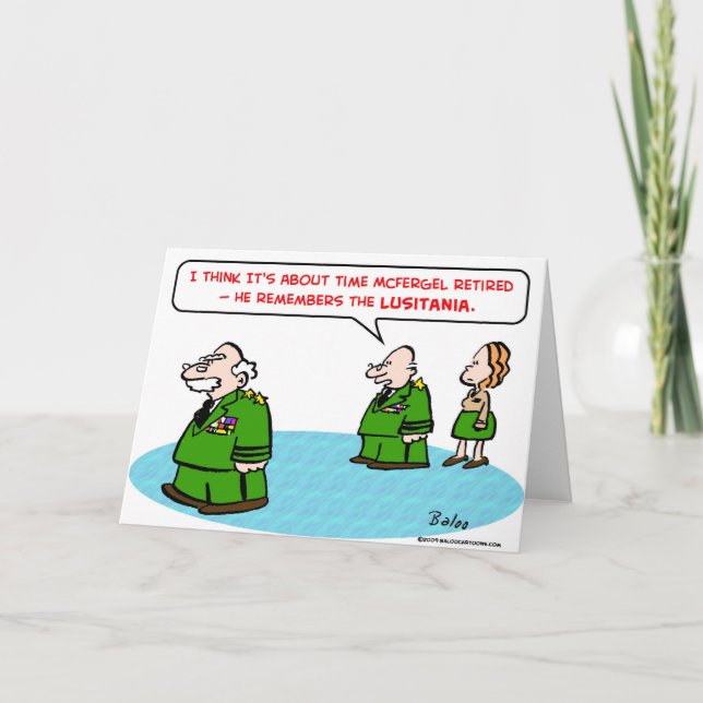 Carte l'armée se retire se souvenir de la lusitanie (Devant)