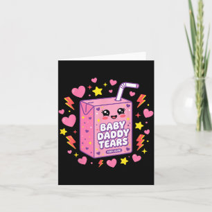 Carte Larmes de Papa Bébé Kawaii Boîte de Jus Mignon Drô