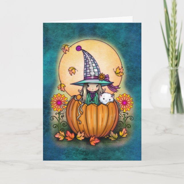 Carte L'art de la sorcière et de Luna Halloween (Devant)