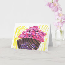L'art enfantin gâteau cupcake mignon