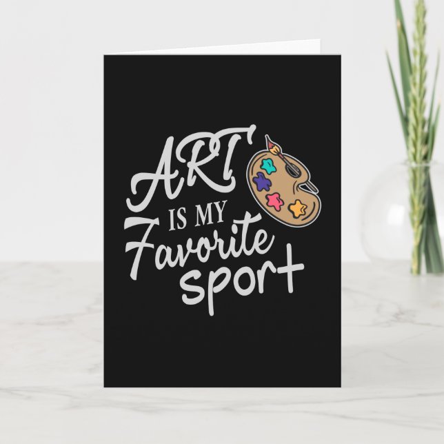 Carte L'art est mon sport favori (Devant)