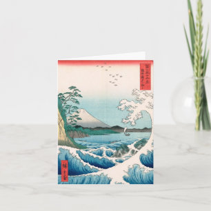 Carte L'art japonais raffiné de la mer au large de Satta