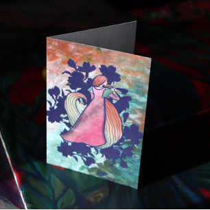 Carte L'art papillon de la déesse de printemps