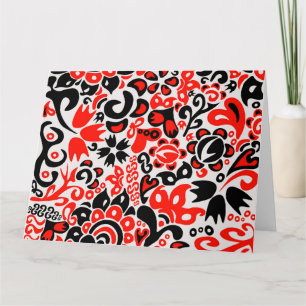 Carte L'art populaire ukrainien motif floral abstact 