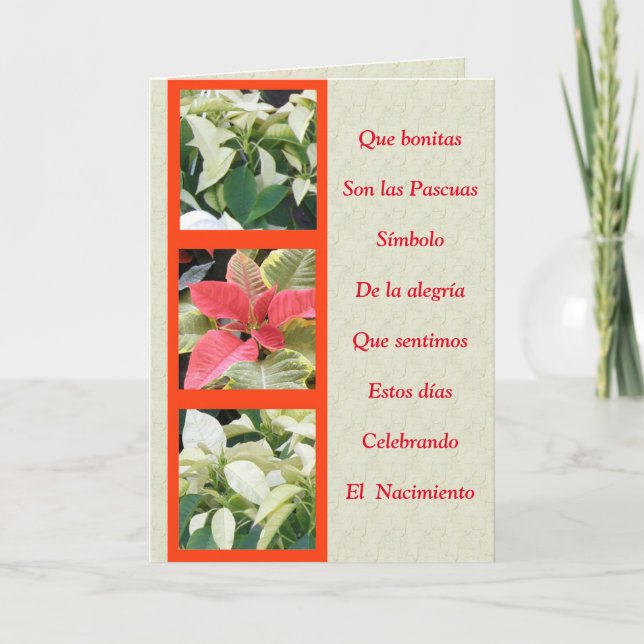 Carte Las Pascuas son simbolo de alegria en la Navidad (Devant)