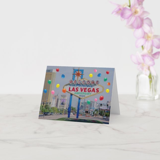 Carte Las Vegas Anniversary Card (Orchidée)