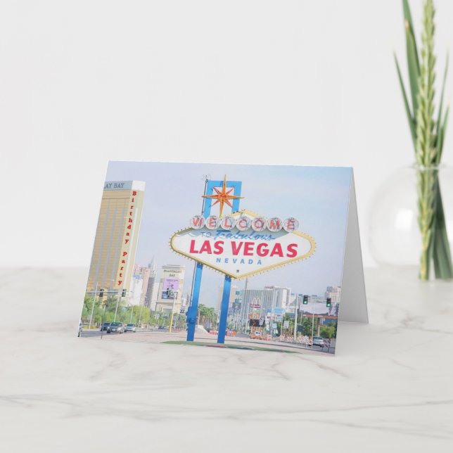 Carte Las Vegas Birthday Party Card (Devant)