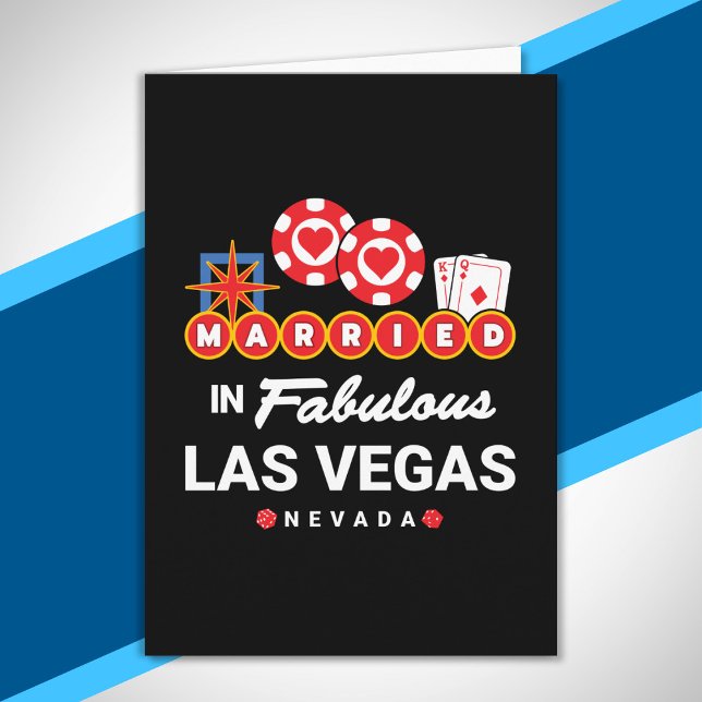Carte Las Vegas Mariage - Vegas Couple Marié À Vegas (Créateur téléchargé)
