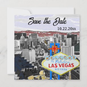 Carte Las Vegas moderne Sauvez la date