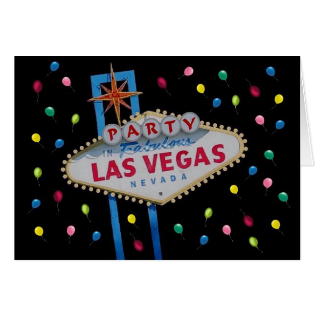 Carte Las Vegas PARTY (Devant horizontal)
