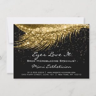 Carte Lashes Prolongation Instructions de post-soins Or 