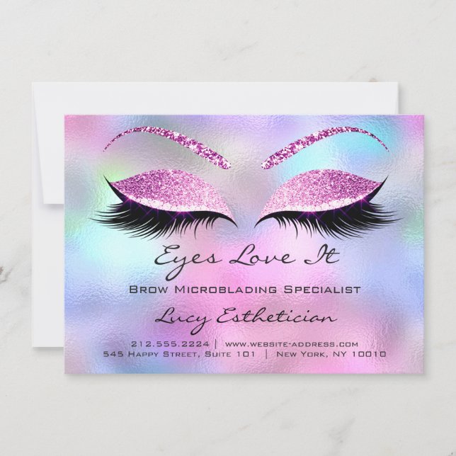 Carte Lashes Prolongation Instructions de post-soins Pin (Devant)