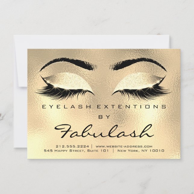Carte Lashes Prolongation Instructions de soins postérie (Devant)