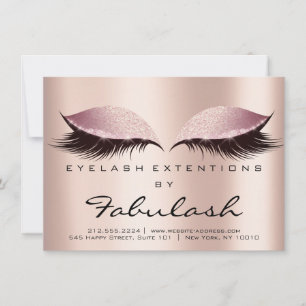 Carte Lashes Prolongation Instructions de suivi SPA rose