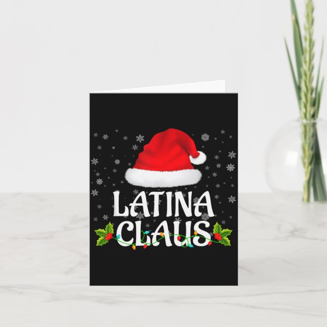 Carte Latina Claus Christmas Lights Santa Pajama Family  (Devant)