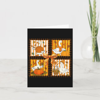 Carte Latte Citrouille Vintage Silly Goose Coquette Bow 