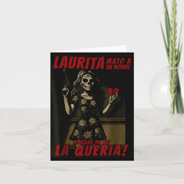 Carte Laurita Mato A Su Novio Funny Mexican Halloween  (Devant)