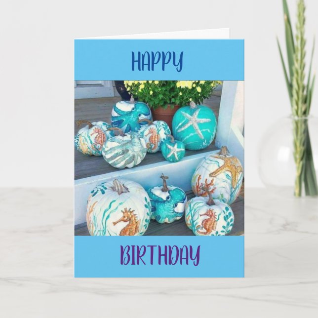 CARTE L'AUTOMNE EST ICI "HEUREUX ANNIVERSAIRE" POUR VOUS (Devant)