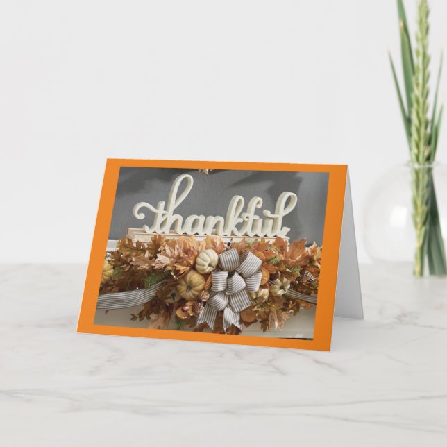 CARTE L'AUTOMNE EST LÀ ET MERCI EST PROCHE (Devant)