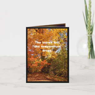 Carte L'automne est là, tout comme la soupe