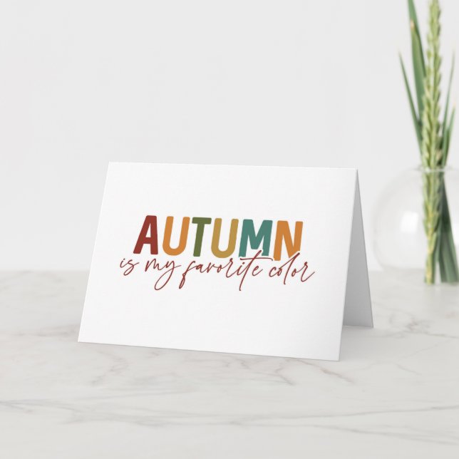 Carte L'automne est ma couleur préférée (Devant)