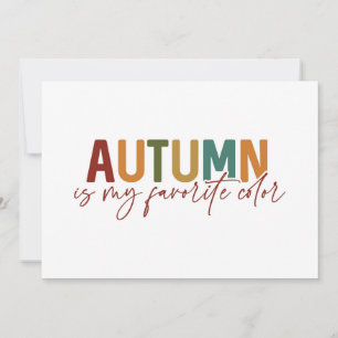 Carte L'automne est ma couleur préférée