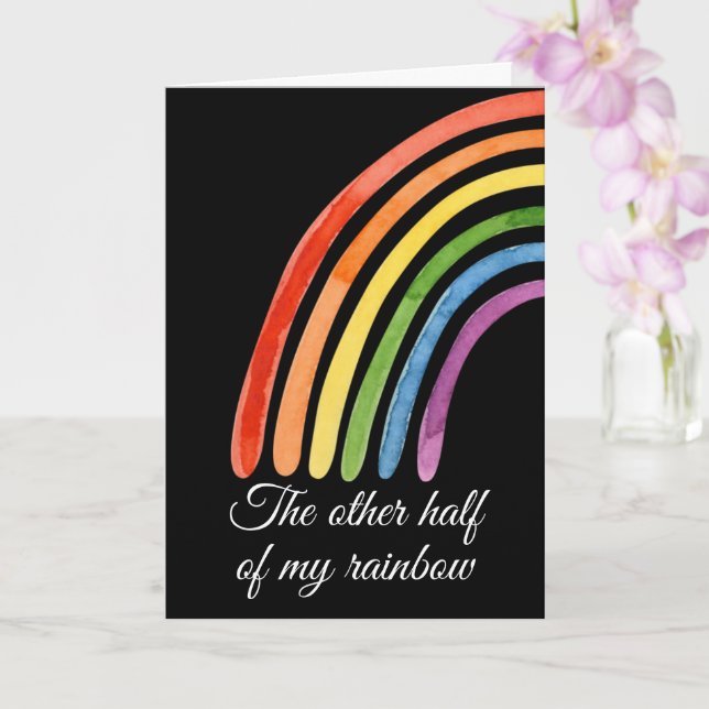 Carte L'Autre Moitié De Mon Arc En Ciel Vous Me Compléte (Orchidée)