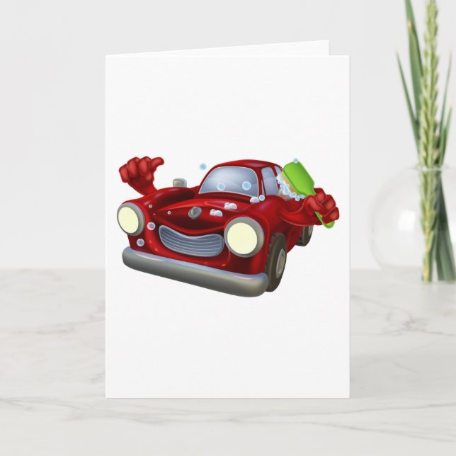 Carte Lavage de voiture de dessin (Devant)