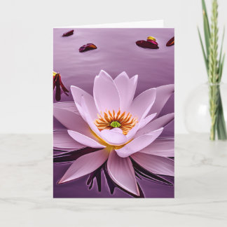 Carte Lavande Fleur De Lotus Fluide À L'Eau