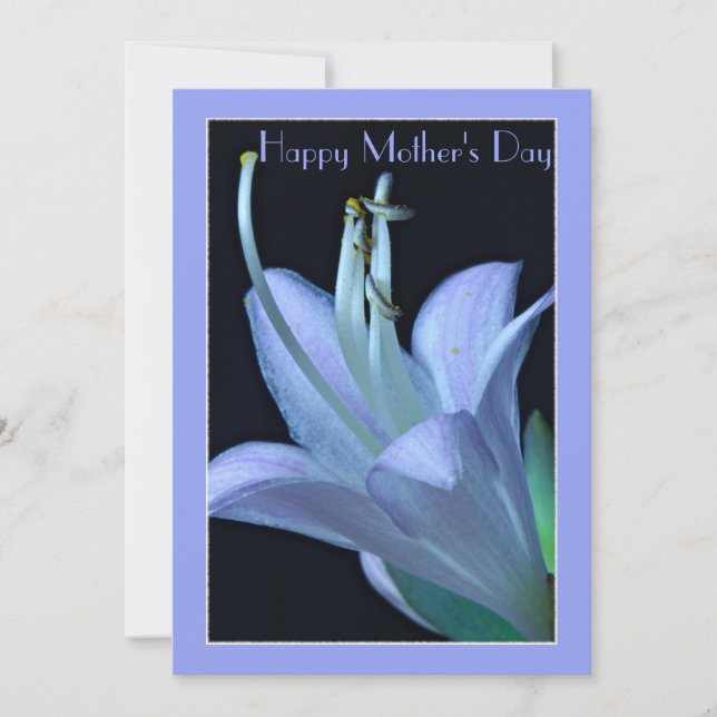 Carte Lavande personnalisée Elégante Fête des Mères Flor (Devant)