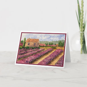 Carte Lavendar Fieldsin Provence