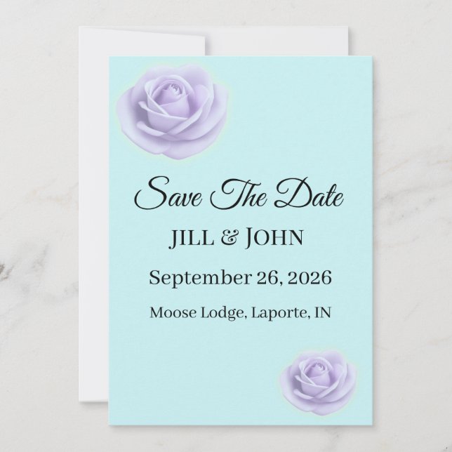 Carte Lavender Floral Wedding Save The Date (Devant)