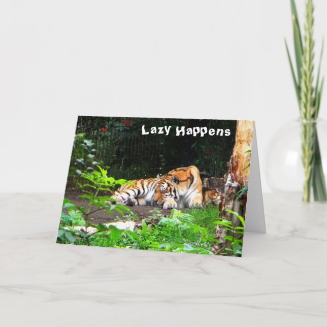 Carte Lazy arrive le tigre de Sibérie (Devant)