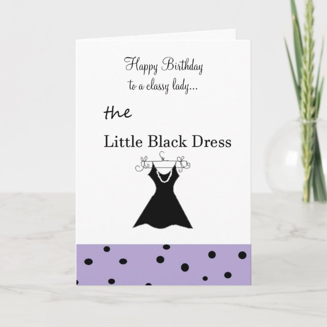 Carte LBD Anniversaire Souhaite Une Dame Classique (Devant)