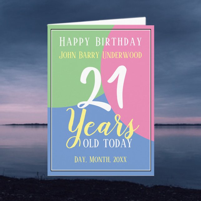Carte Le 21e anniversaire (Créateur téléchargé)