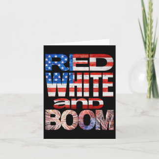 Carte Le 4 Juillet Rouge Blanc Et Boom Feu D'Oeuvre Fina