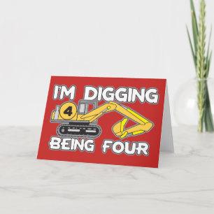 Carte Le 4ème anniversaire de l'enfant que je creuse