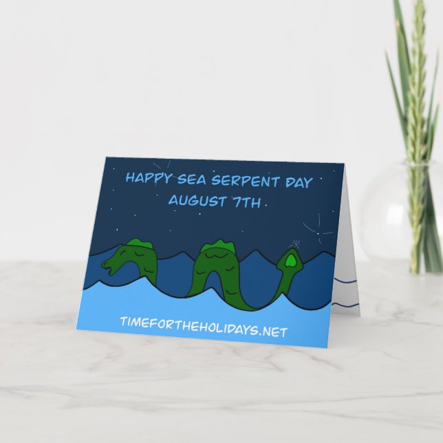 Carte Le 7 août est la Journée nationale du Serpent de M (Devant)