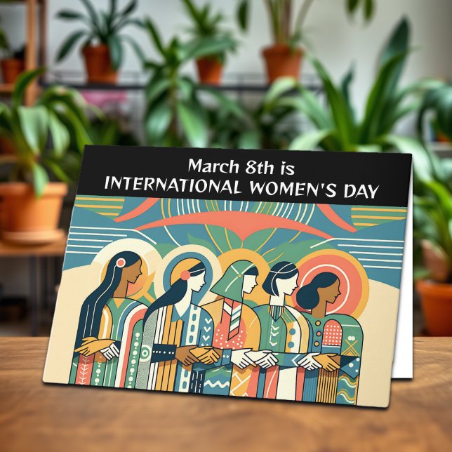 Carte Le 8 mars est la Journée internationale de la femm (Créateur téléchargé)