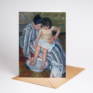 Carte Le bain de l'enfant   Mary Cassatt