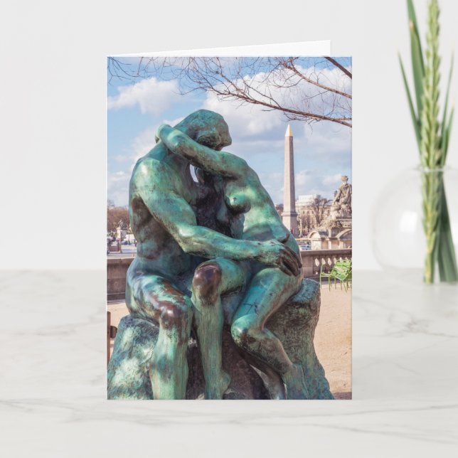 Carte Le baiser d'Auguste Rodin aux Tuileries, Paris (Devant)