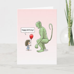 Carte Le ballon rouge d'anniversaire de la Bête